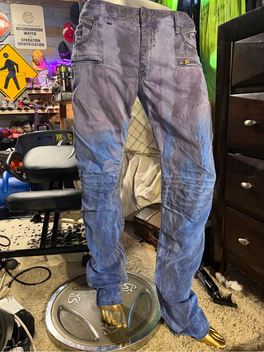 Robin's Jean Distressed Blue-Purple Pants